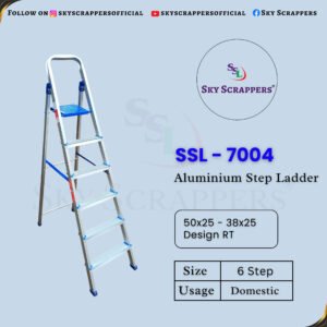 SSL - 7004 5-Step Aluminium Foldable Ladder for Home